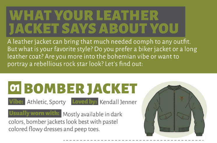 Infographic - What Your Leather jacket Say's About You