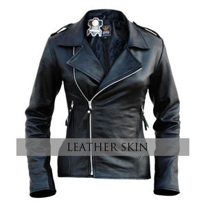NWT Black Brando Men Women Unisex Genuine Leather Jacket - 100% Genuine Leather