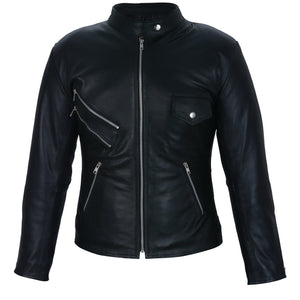Elana Black Leather Jacket