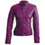 Leather Skin Women Purple Shoulder Quilted Genuine Leather Jacket