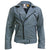 Men Gray Brando Genuine Real Leather Jacket