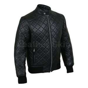 quilted jacket in black color for men