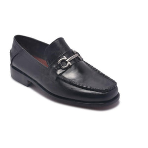 Slip-On Black Leather Loafer Shoes