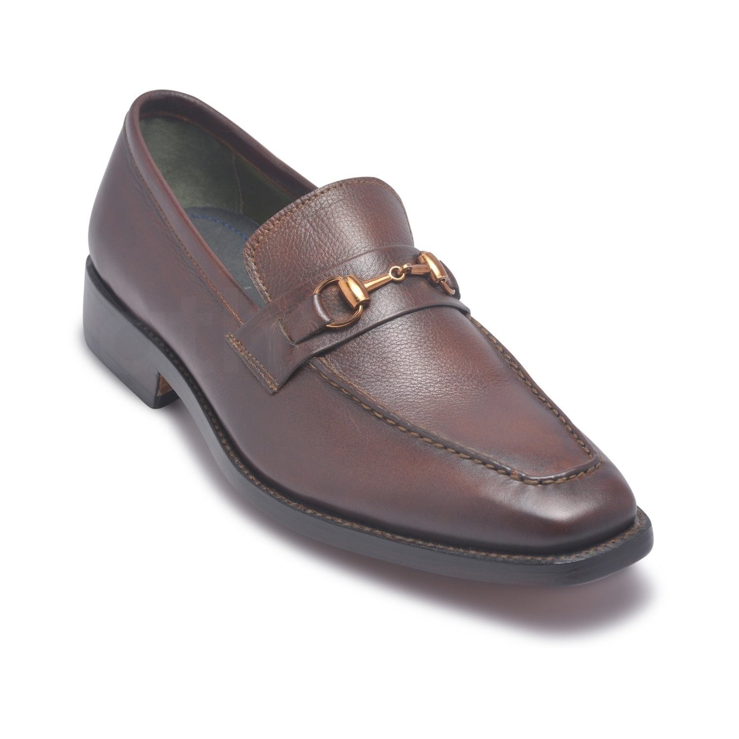 mens Bit Loafer leather shoes brown
