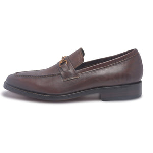 brown bit loafer leather shoes mens