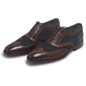 brown two tone leather shoes