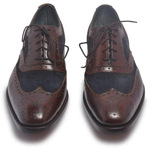 brown brogue leather shoes