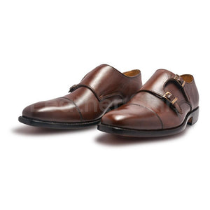 Brown Monk Leather Shoes
