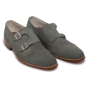 gray leather shoes