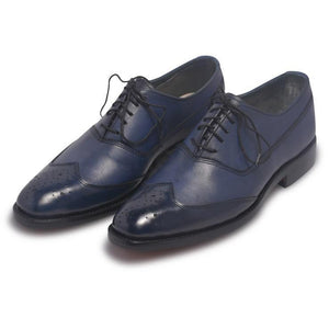 genuine blue leather shoes for men