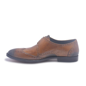 monk strap shoes for men in brown color