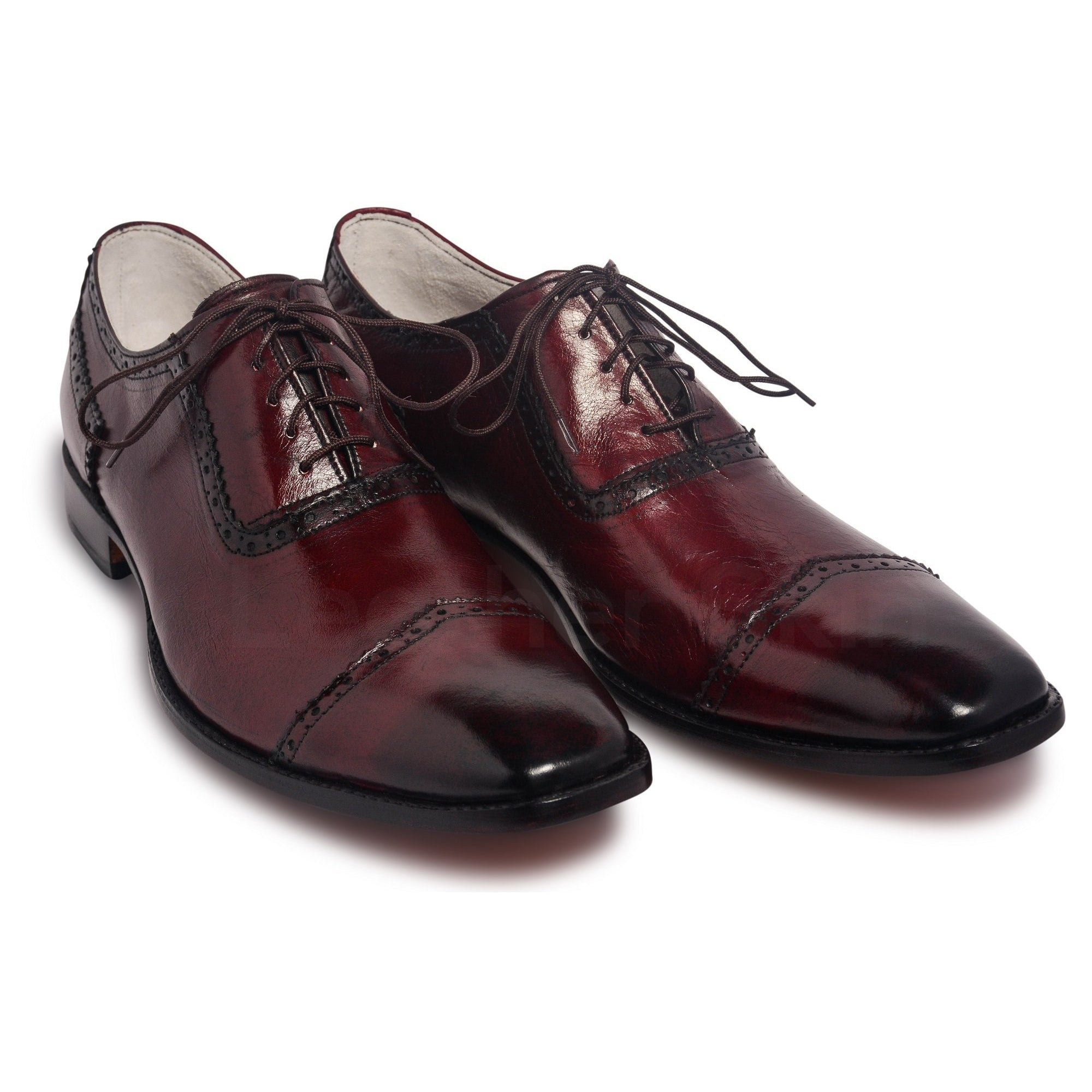 mens glossy red leather shoes