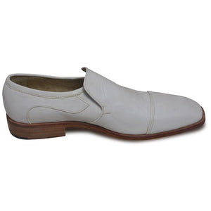 Men White Leather Shoe