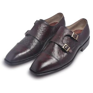 monk strap leather shoes