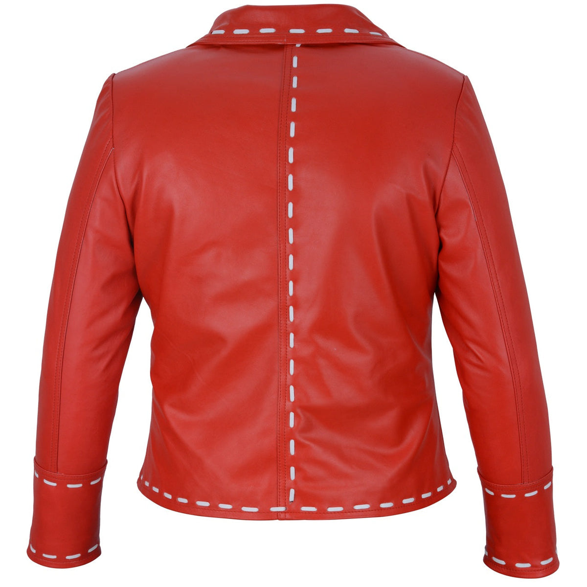Amy Red Leather Blazer