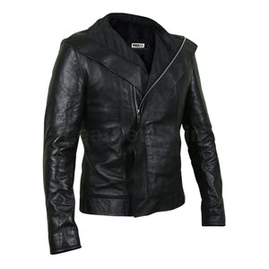 women black genuine leather jacket flap