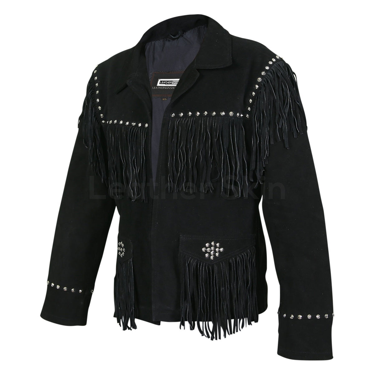 black spike leather jacket