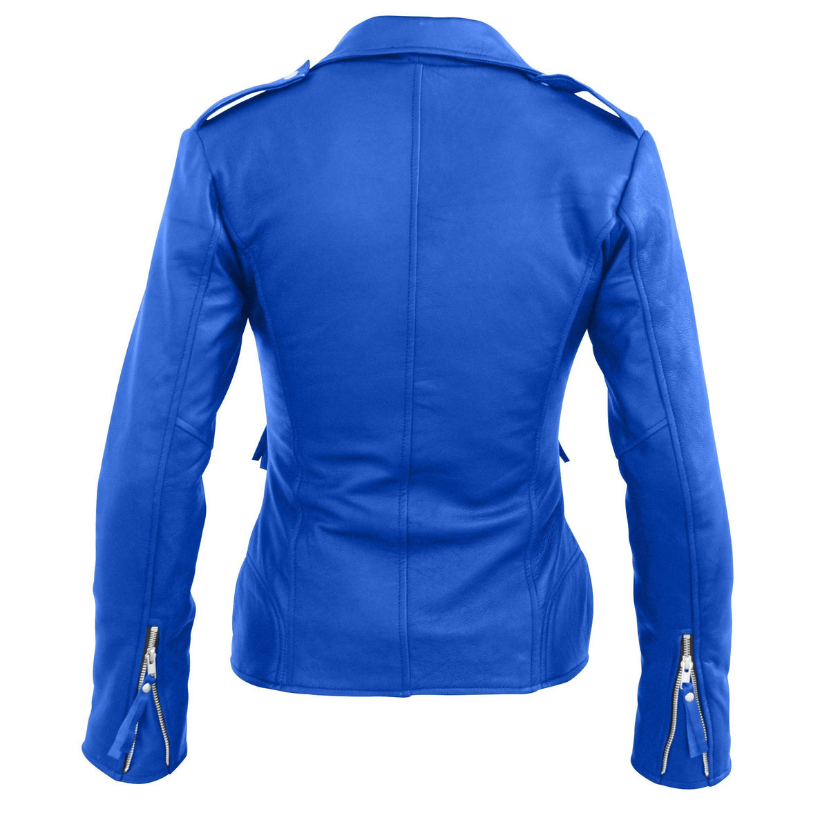 Blue Brando Genuine Leather Jacket