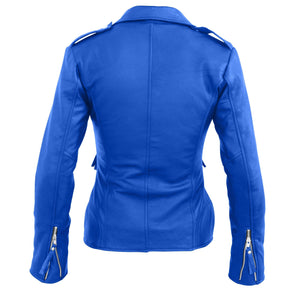 Blue Brando Genuine Leather Jacket