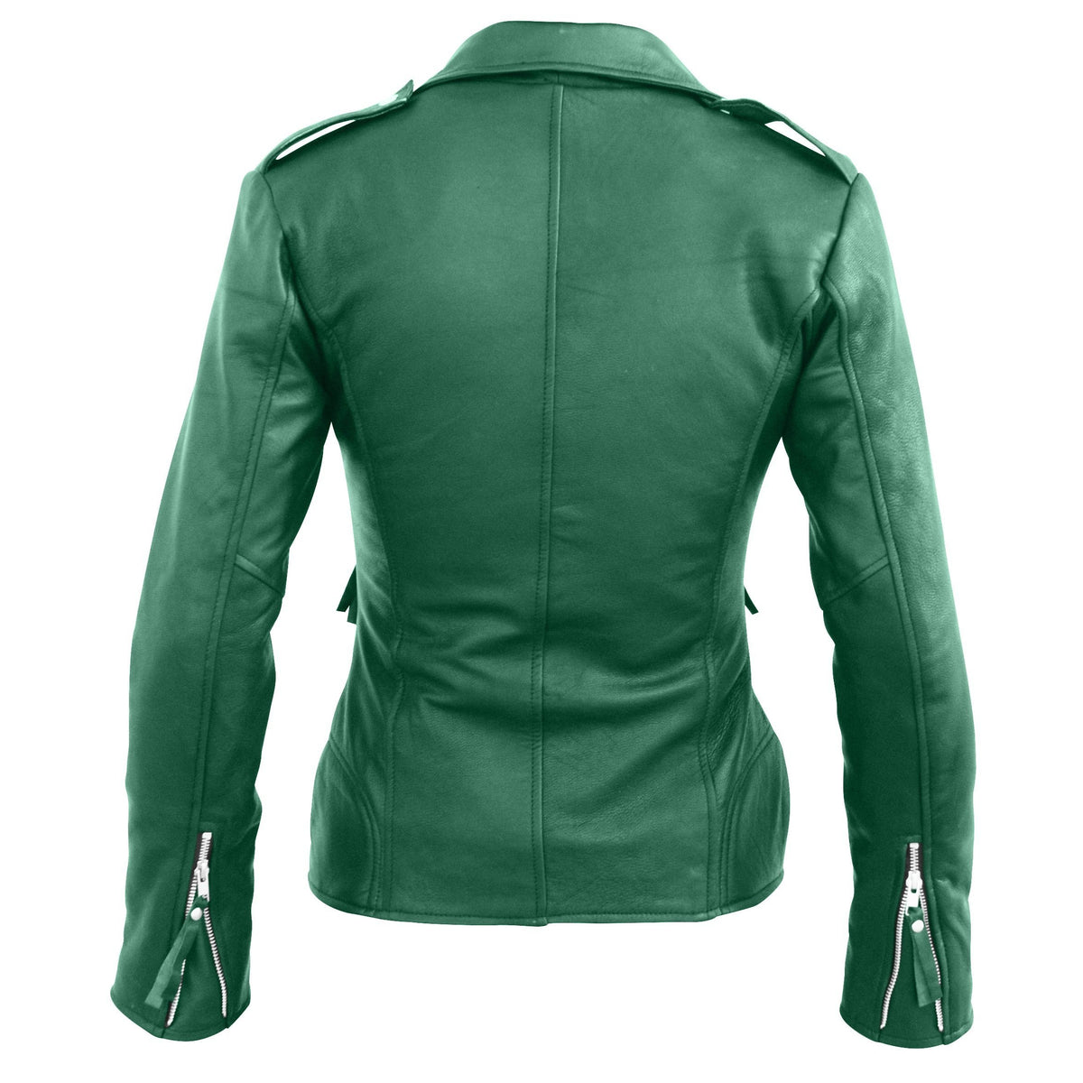 Green Brando Genuine Leather Jacket