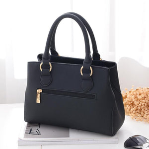 Women Dual Color Combo Fresh Faux-Leather Tote Bag
