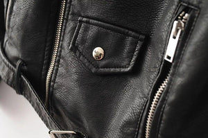 Front Pocket of Black Leather Jacket