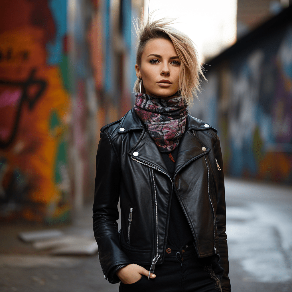 Biker jacket best sale look