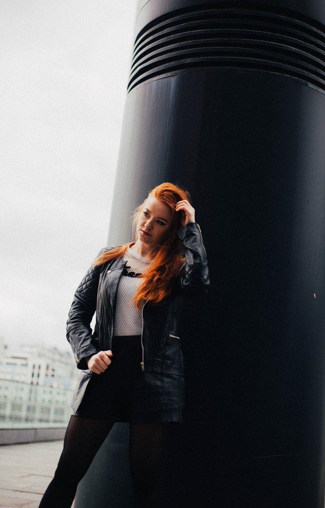 black quilted leather jacket