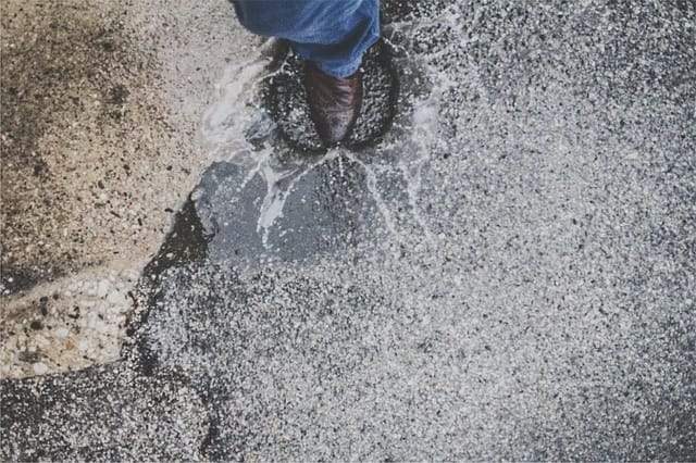 Leather Shoes in Rain