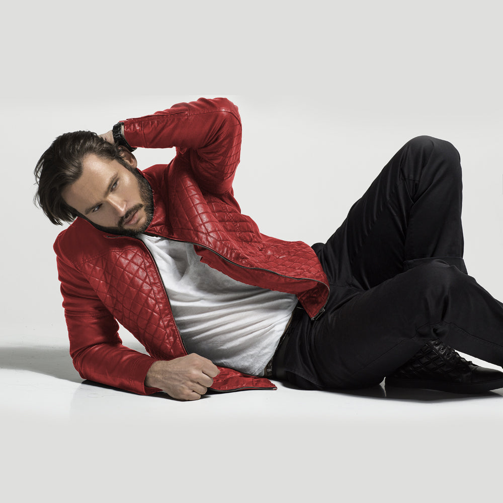Men's Red Leather Jacket Outfit Ideas to Prove Your Incredible Style - Leather Skin Shop Men's Red Leather Jacket Outfit Ideas to Prove Your Incredible Style - Leather Skin Shop