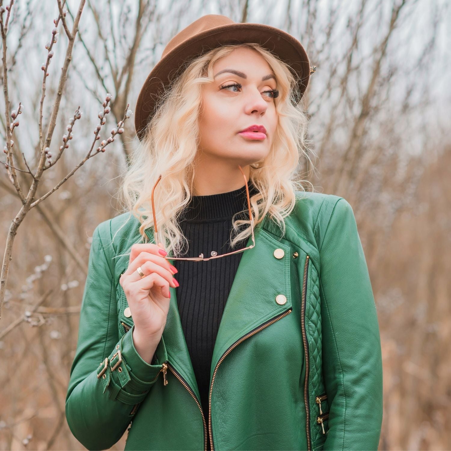 Impressive Green Leather Jacket Outfit Ideas for Women
