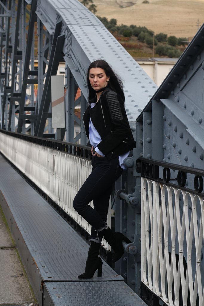 leather quilted jacket