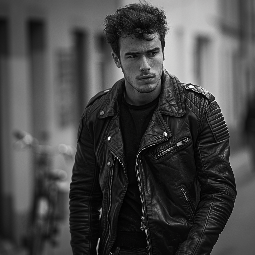 Fashion leather jacket discount