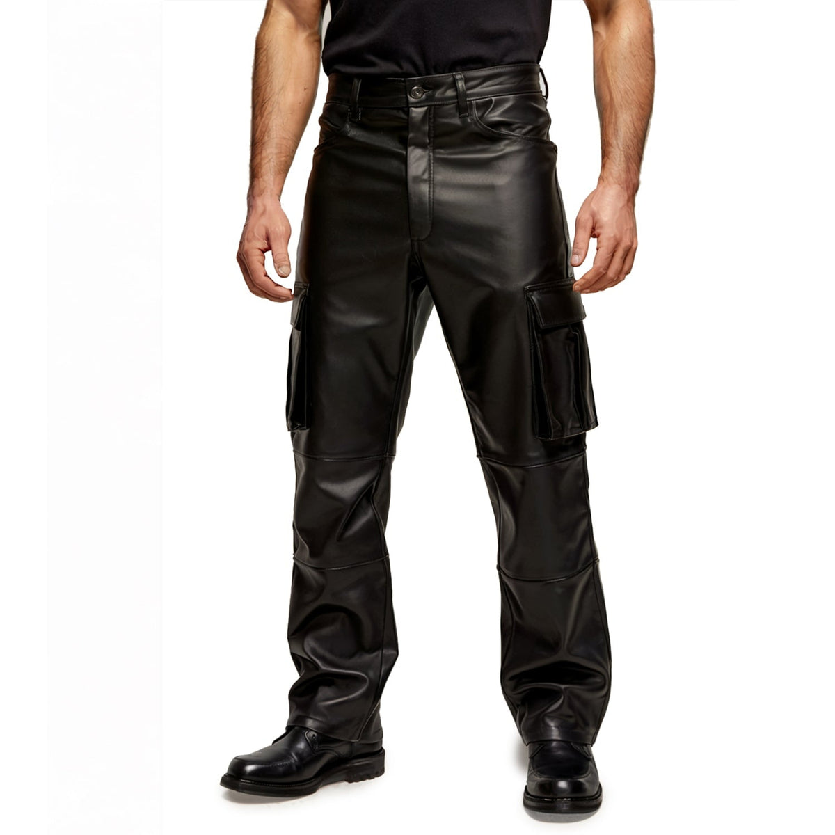 Duke Cowhide Leather Cargo Pants