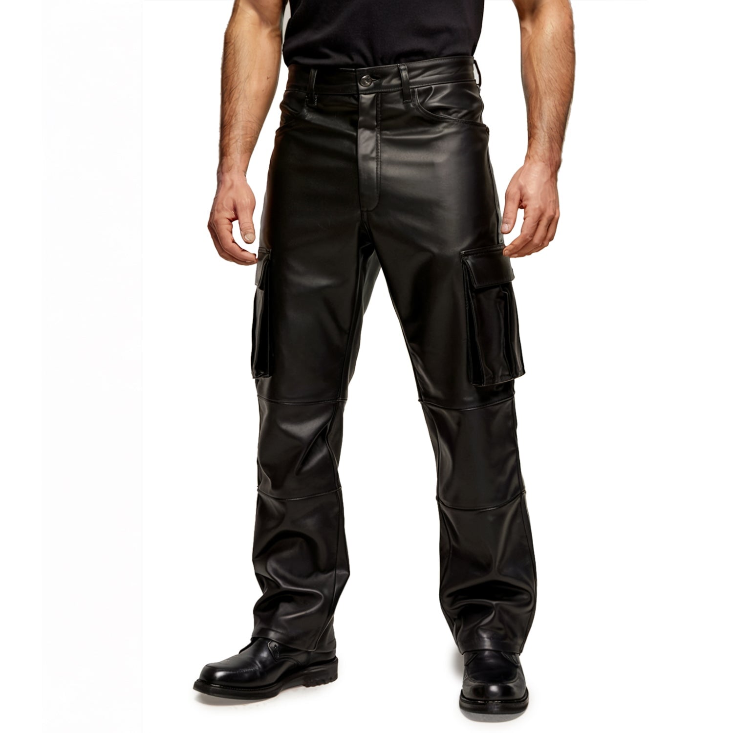 Duke Cowhide Leather Cargo Pants