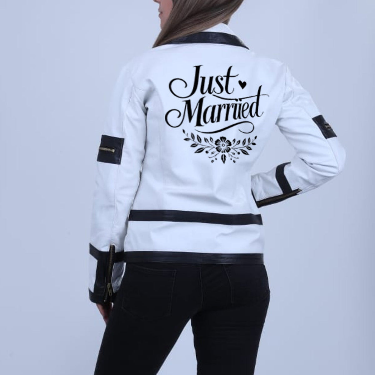 Just married leather jacket store