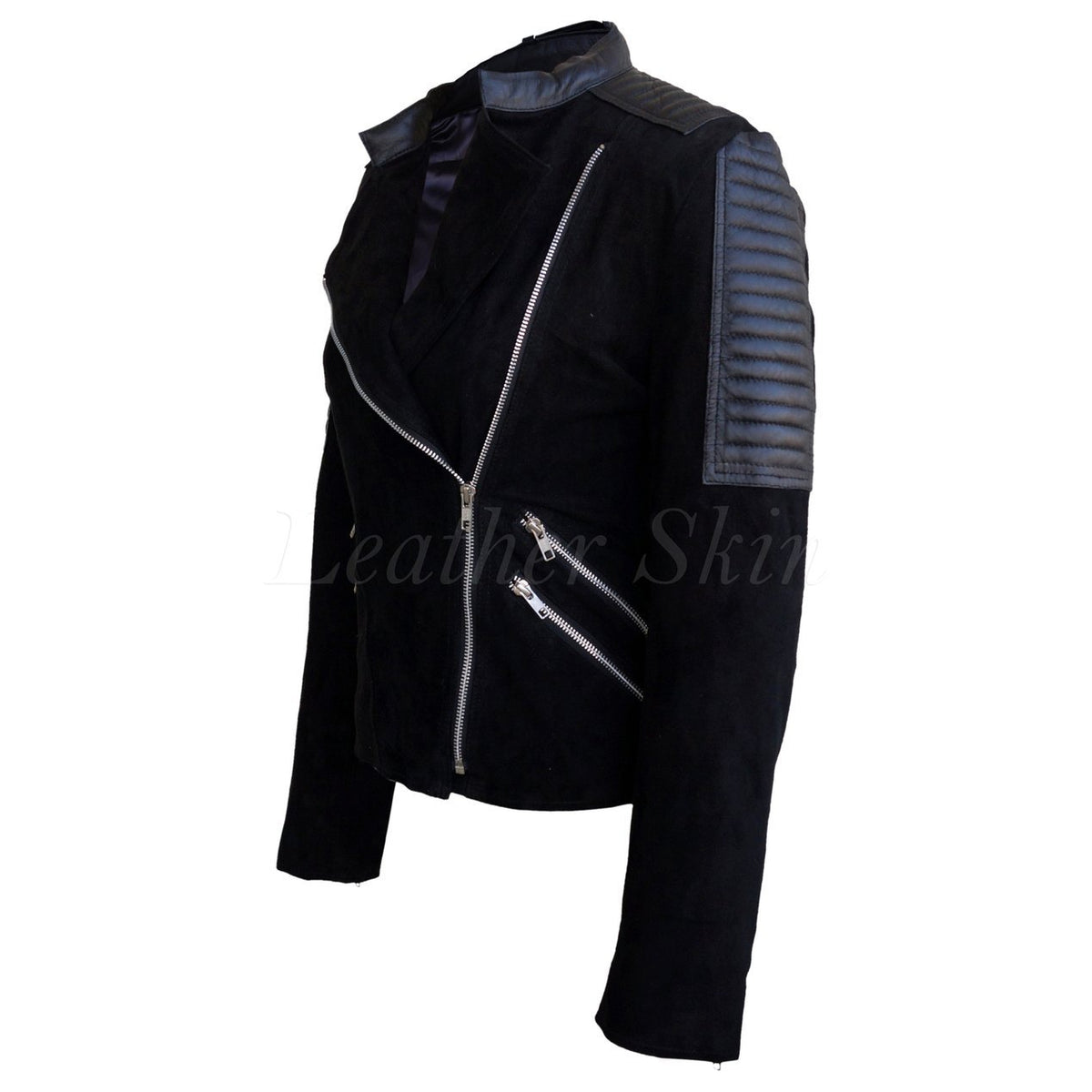 Ladies black outlet suede jacket