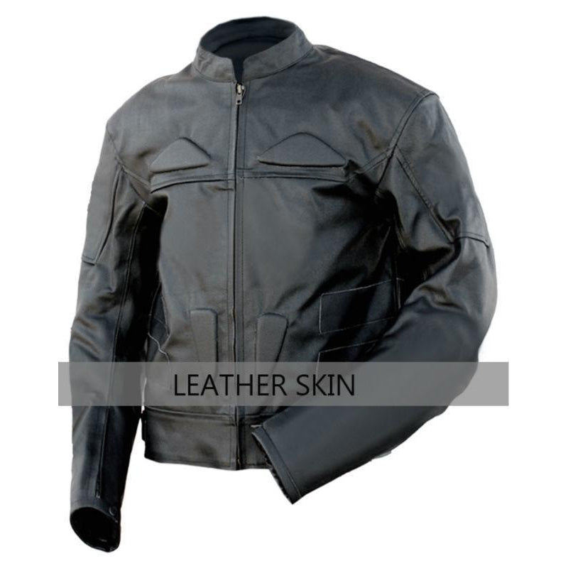 NWT Black Men Mens Biker Motorcycle Jacket - 100% Genuine Leather - All Sizes