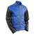 Leather Skin Men Blue Genuine Leather Jacket with Black Sleeves