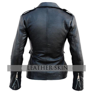 NWT Black Brando Men Women Unisex Genuine Leather Jacket - 100% Genuine Leather