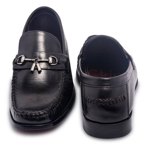 bit loafer black shoes for men
