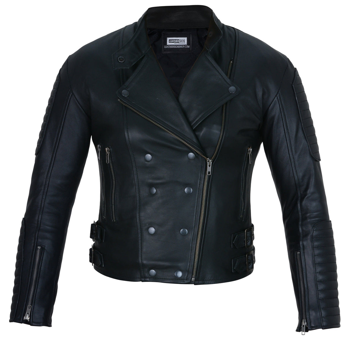 Customized Women's Lambskin Leather Cropped Jacket . Leather Celebrity Cropped  Jacket , Genuine Leather Cropped Jacket , Measure to Made -  Canada