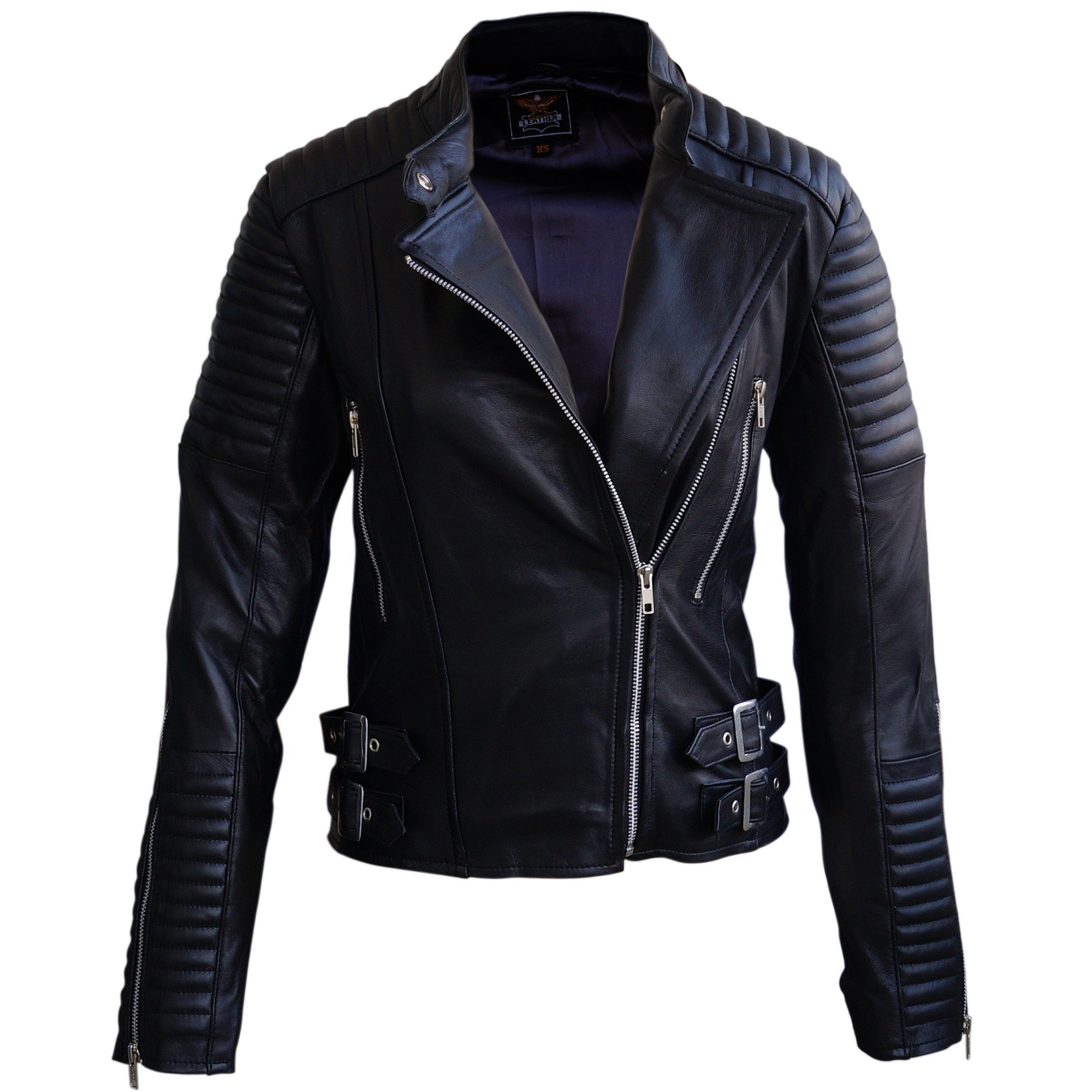 Leather Skin Black Motorcycle Biker Racing Premium Genuine Leather Jacket