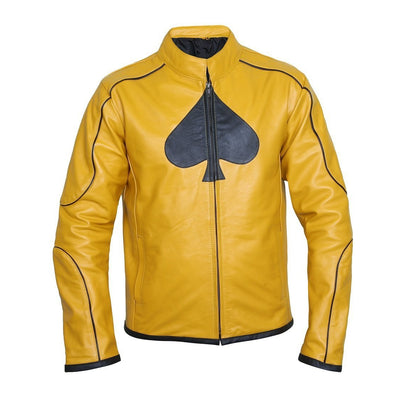 Home / Products / Classy Dijon Mustard Yellow leather jacket