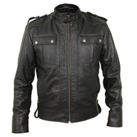 Home / Products / Classy Black Bomber Leather Field Jacket