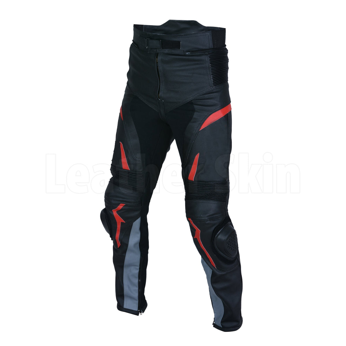 Men Motorcycle Leather Pants Red Lining – LeatherSkinShop