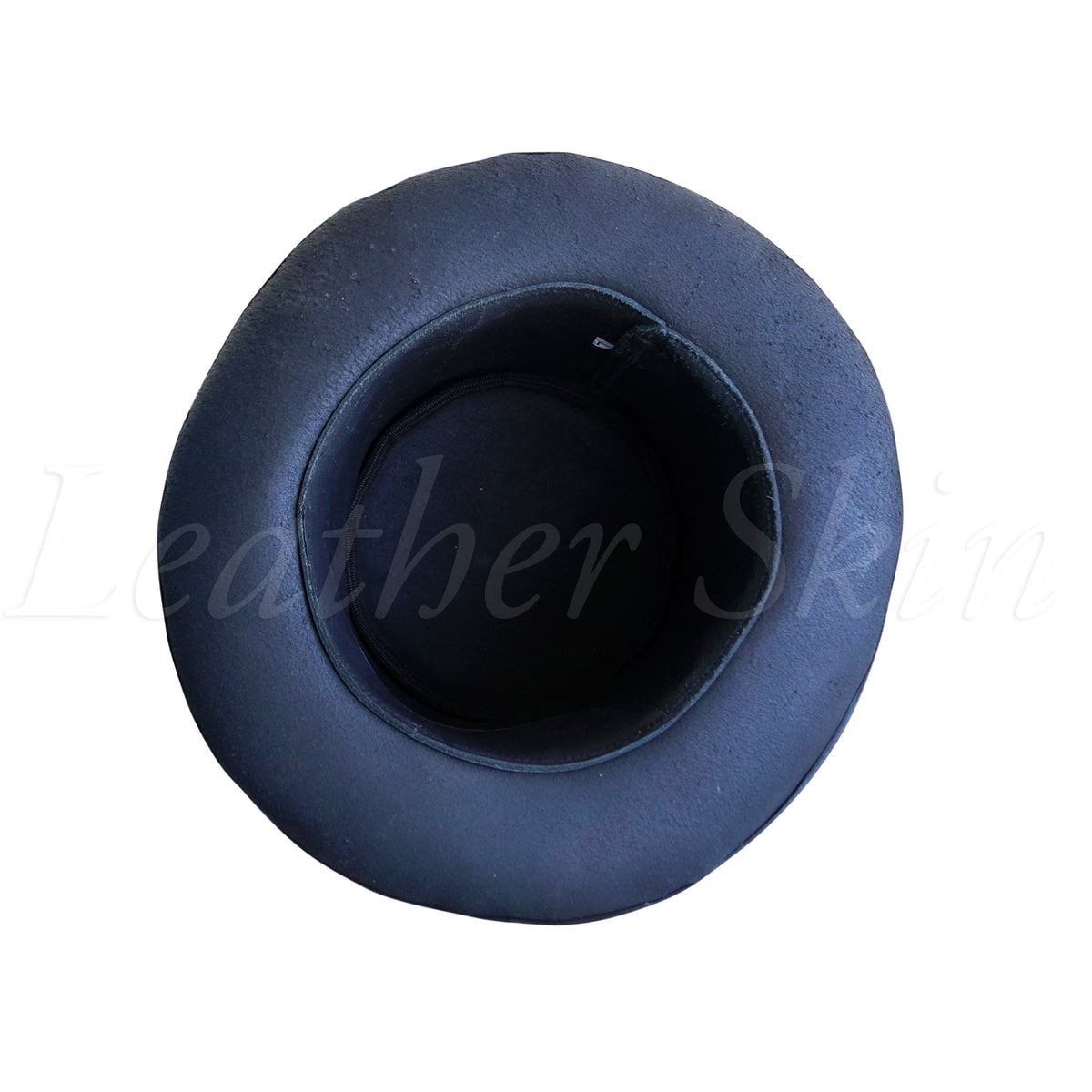 Genuine Black and Brown Top Leather Hat