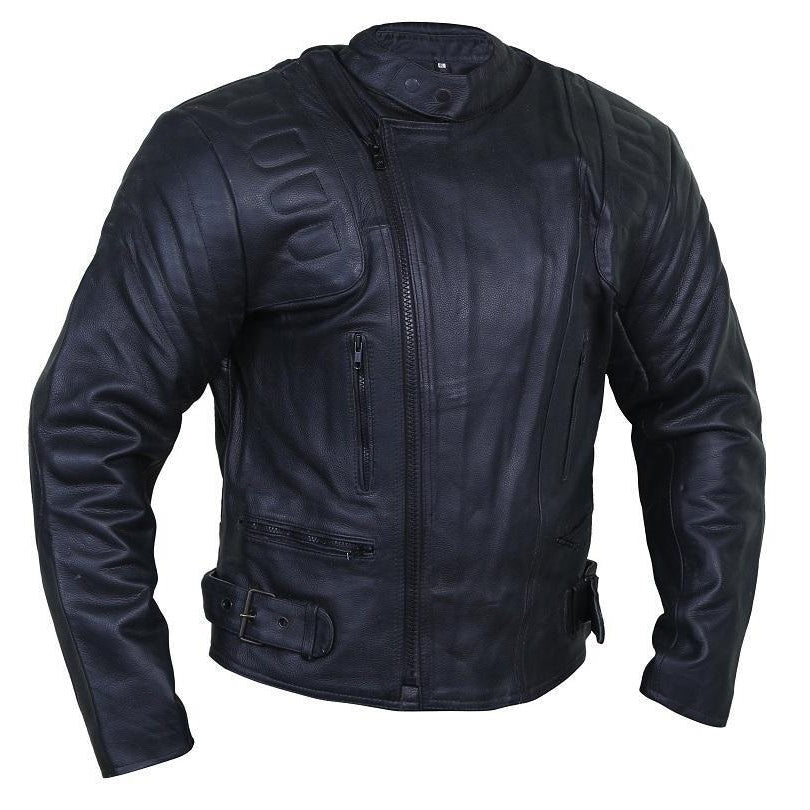 Elegant Coal Leather Racer Jacket - Leather Skin Shop Elegant Coal Leather Racer Jacket - Leather Skin Shop