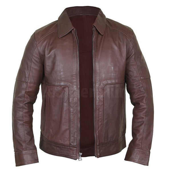 Home / Products / Exquisite Cedar Men’s Leather Jacket with a Shirt Collar