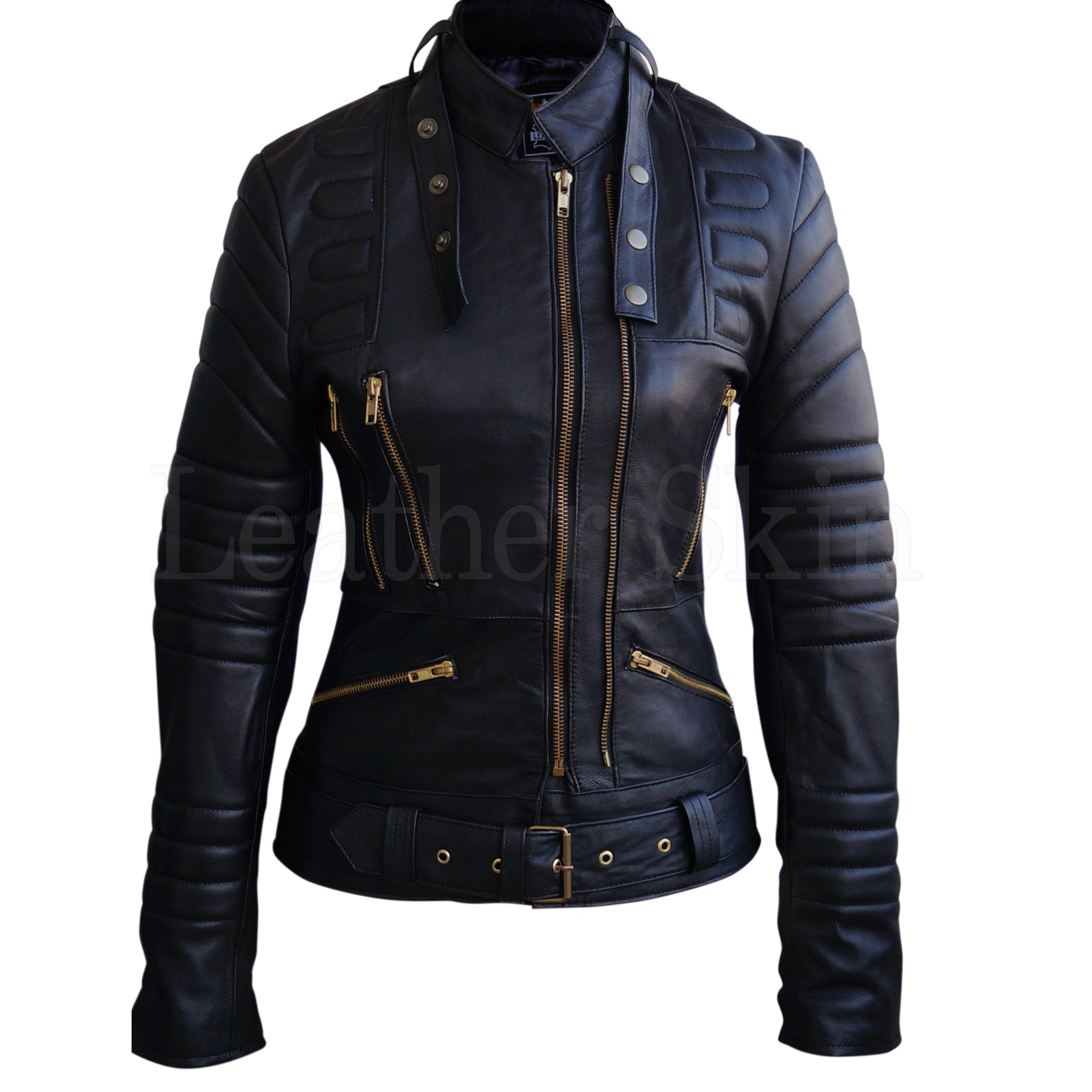 Hot Pink Leather Biker Jacket